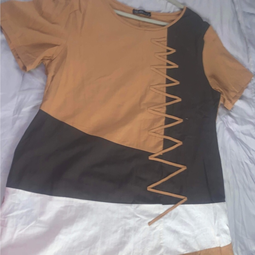 Women’s spring midi colorblock Zanzea T-shirt dress